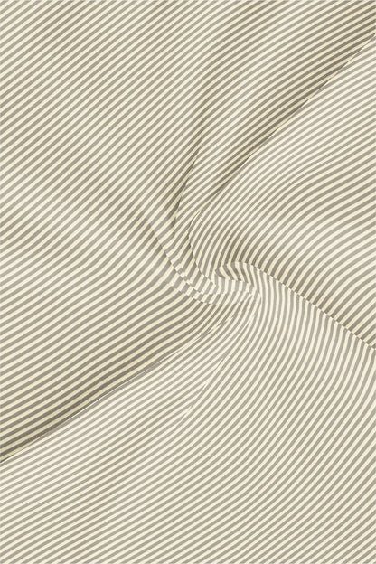 Beige and Latte Brown Pinstripes Cotton Shirt