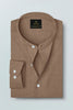 Fawn Mandarin Luxurious Linen Shirt