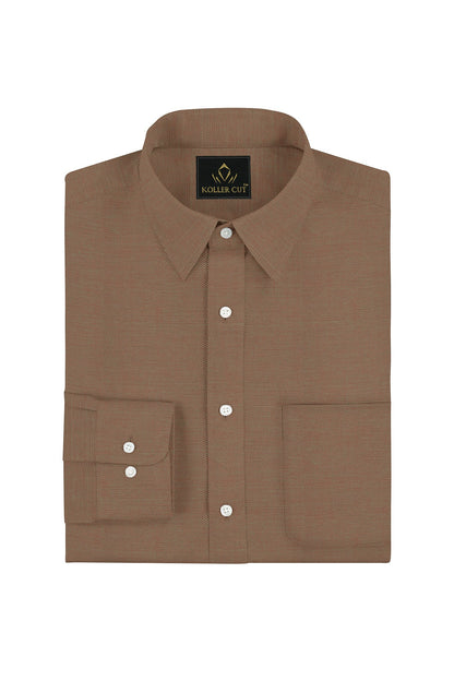 Grenadine Red and Pistachio Green Two Tonned Oxford Cotton Shirt