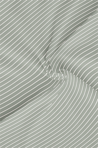 Chive Green and White Stripes Cotton Shirt