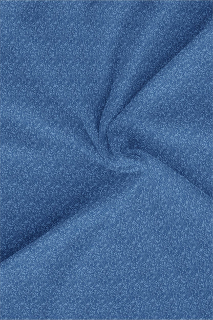 Methyl Blue and Dresden Blue Jacquard Print Egyptian Giza Cotton Shirt