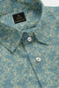 Cadet Blue and Mustard Yellow Nigella Flower Printed Cotton Shirt