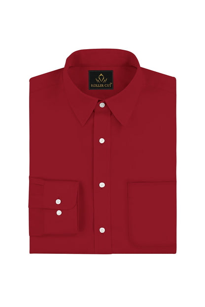 Red Giza Cotton Shirt
