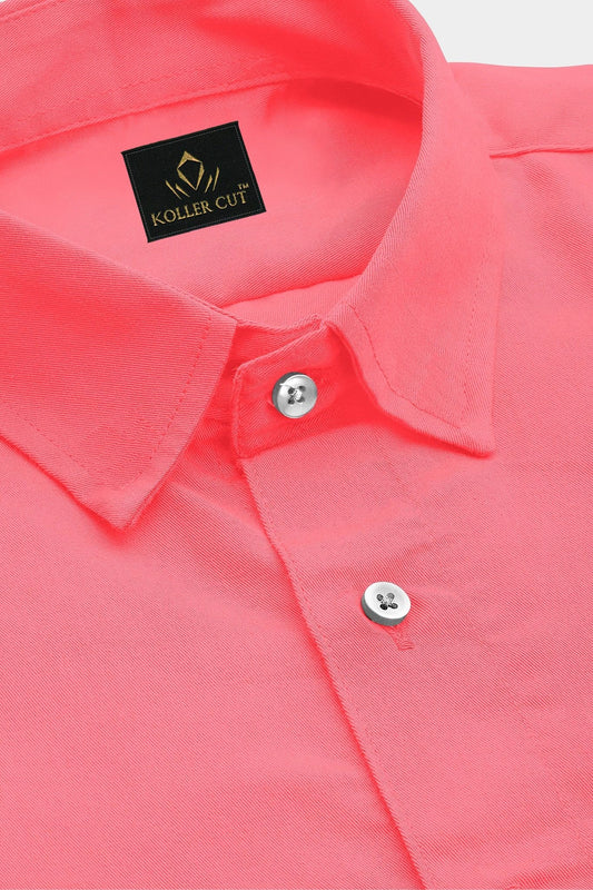 Salmon Pink Giza Cotton Shirt