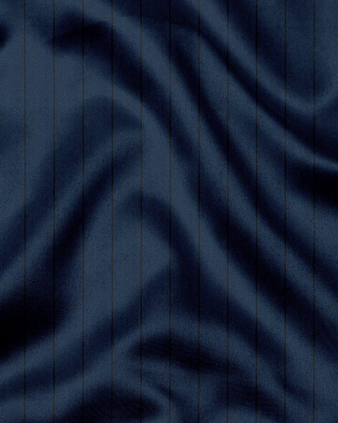 Macaw Blue and Raven Black Pinstripes Oxford Cotton Shirt