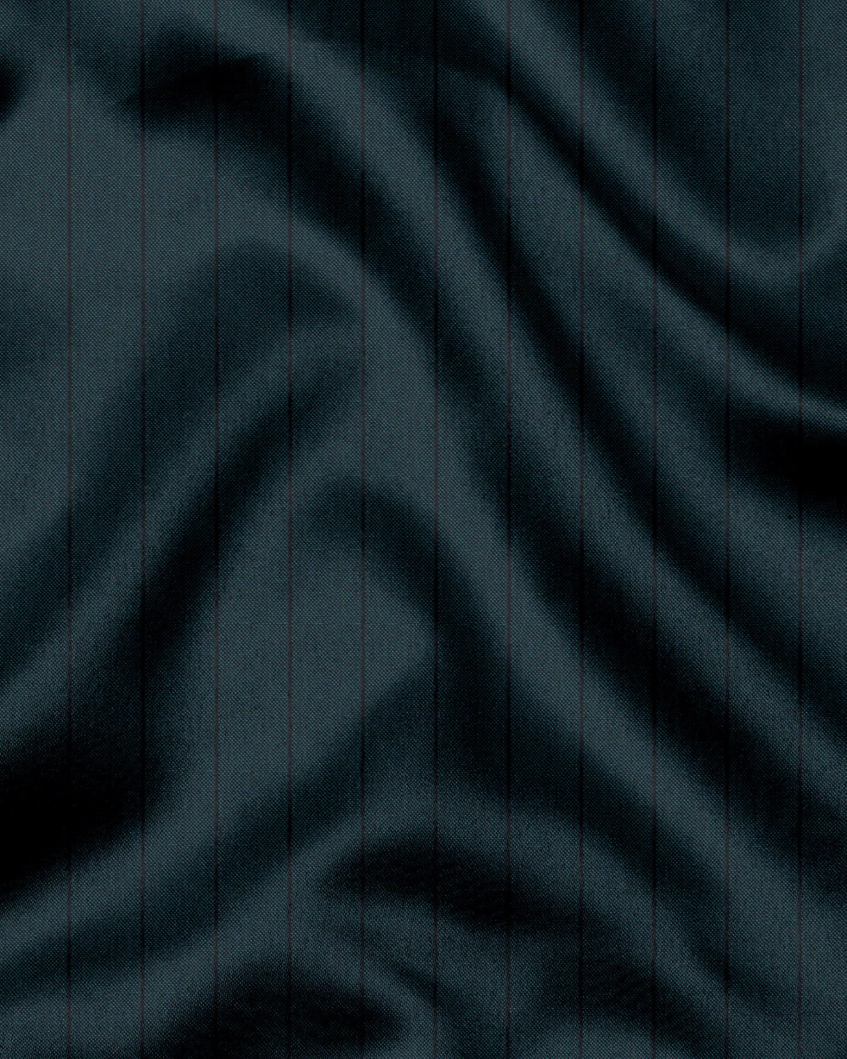 Mallard Green and Raven Black Pinstripes Oxford Cotton Shirt