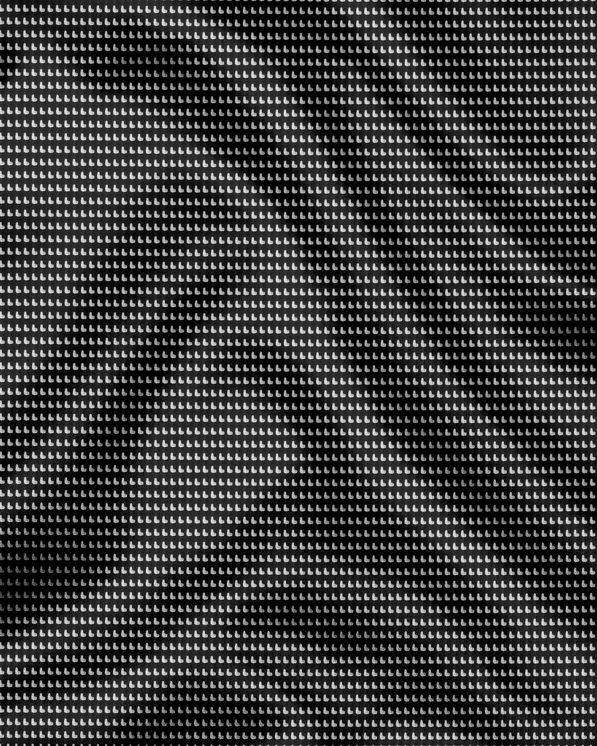 Mantaray Black and White Printed 2 Ply Giza Cotton Shirt
