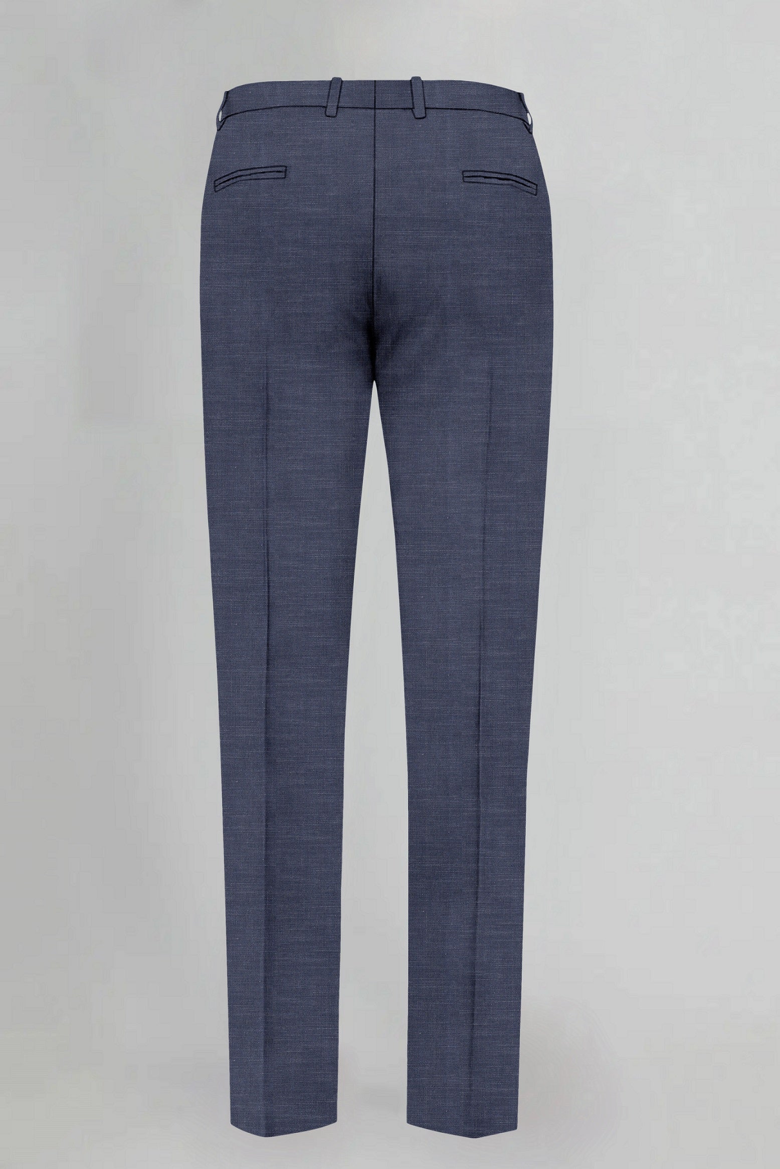 Medieval Blue Cotton Linen Blend Pant