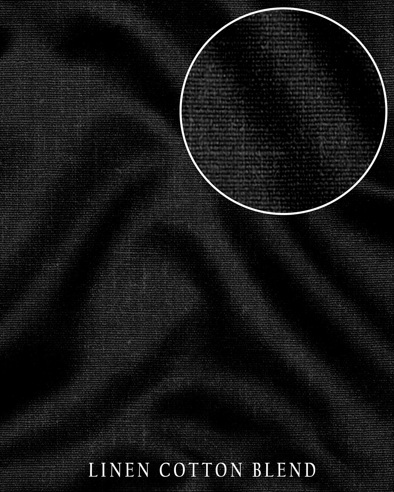 Meteorite Black Linen Blend Pant