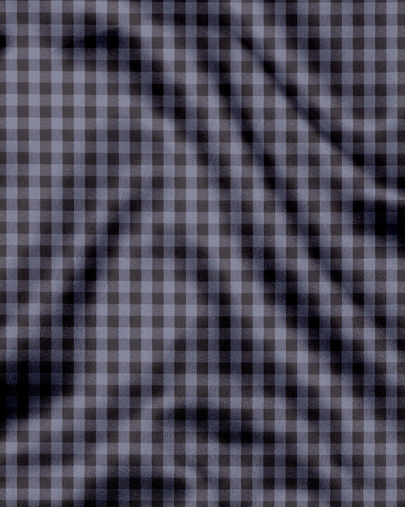 Niagara Blue and Mulch Brown Gingham Checks 2 ply Cotton Shirt