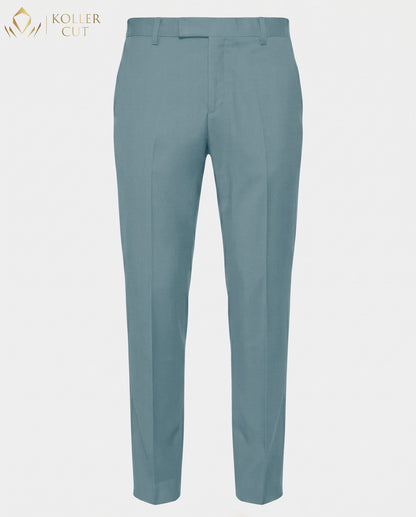 Nile Blue Wool Rich Slight Stretch Pant
