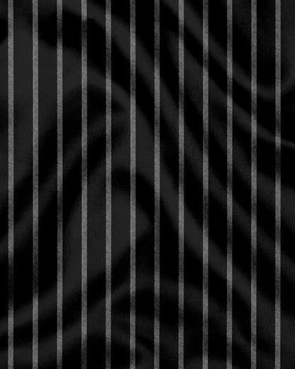 Opal Black and Flash White Chalk Stripes Oxford Cotton Shirt