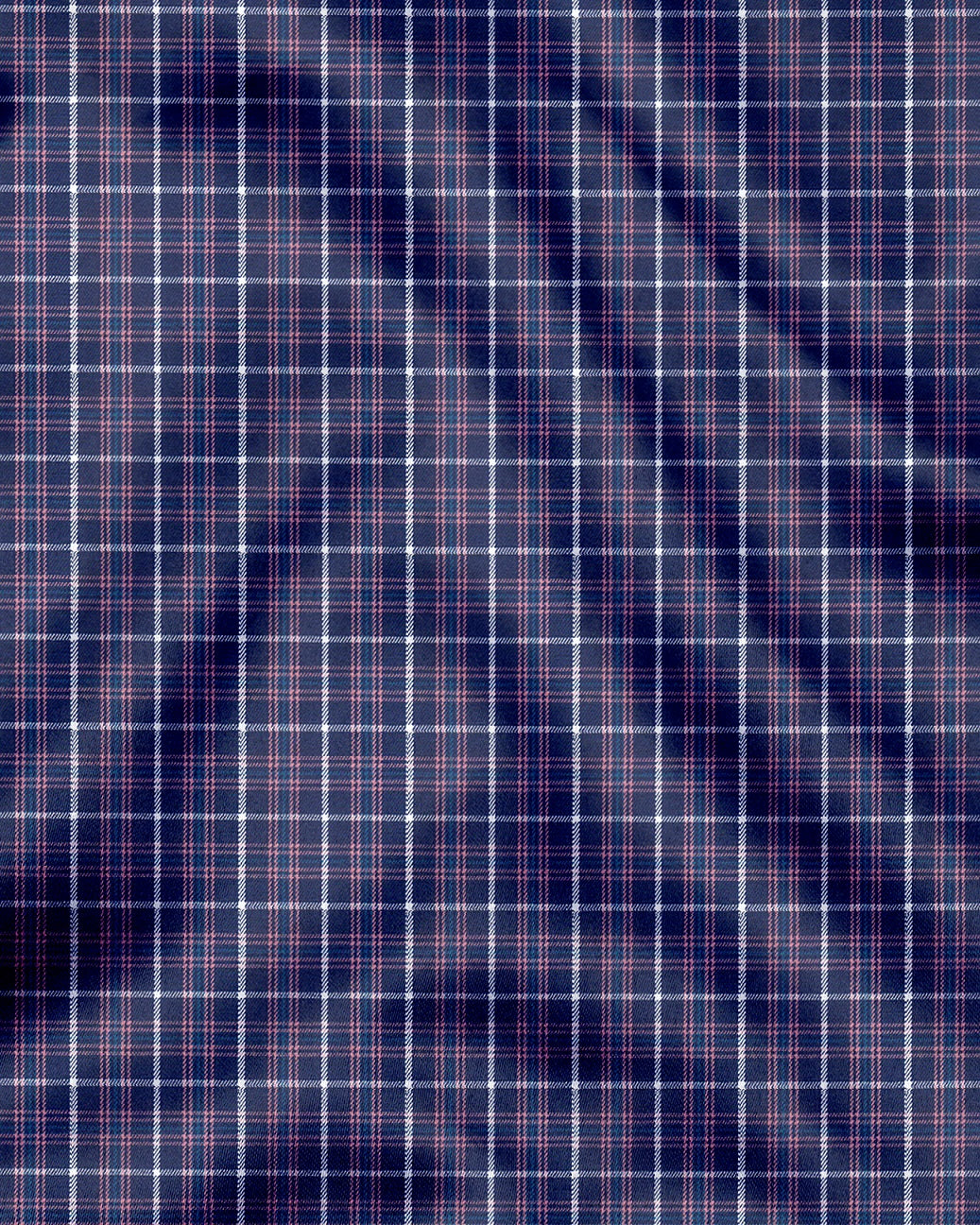Opal Blue with Blossom Pink and White Checks Cotton Shirt