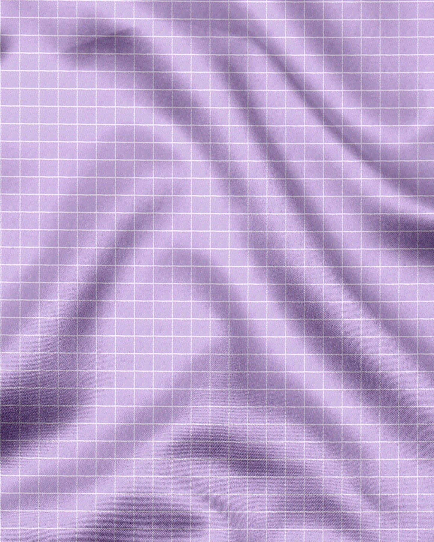 Passiflora Purple and Snow White Checks Cotton Shirt