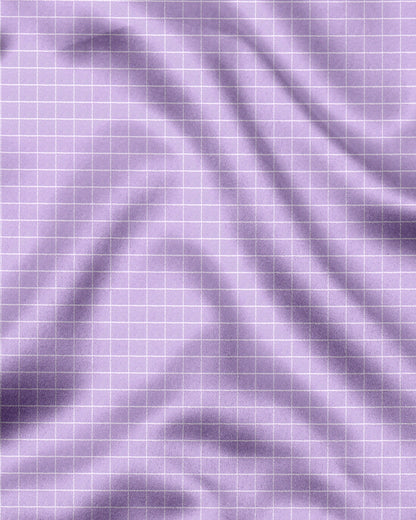 Passiflora Purple and Snow White Checks Cotton Shirt