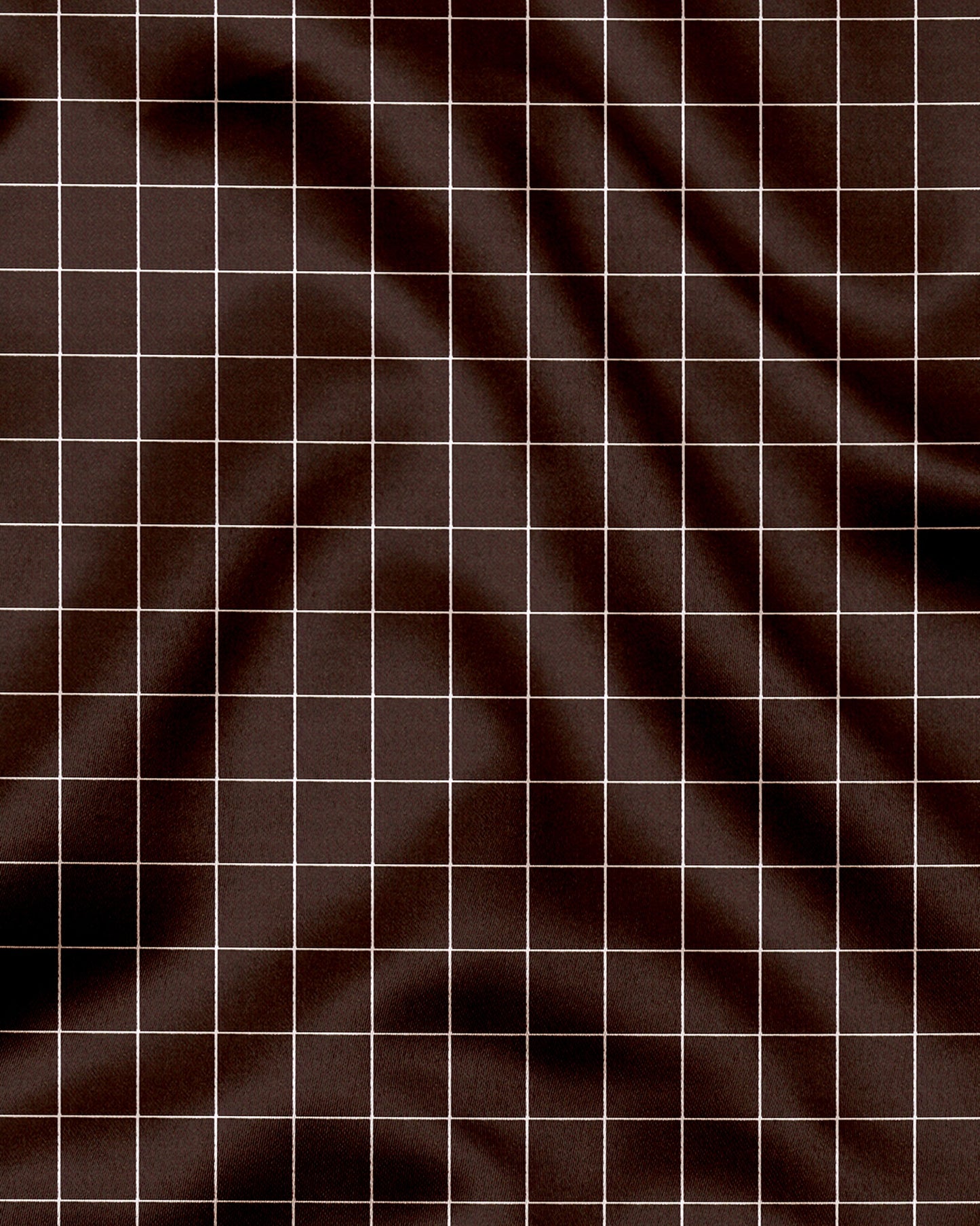 Peat Brown And Salt White Graph Checks Cotton Shirt