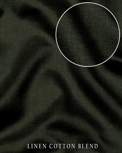 Rifle Green Linen Blend Pant