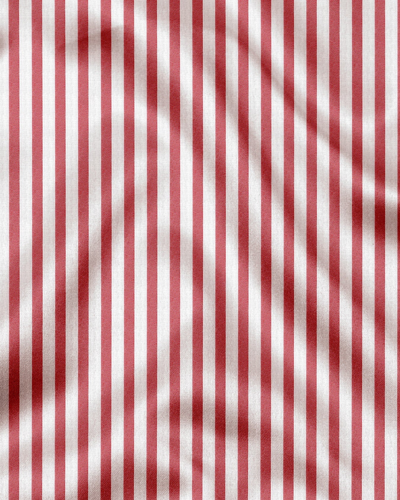 Sandalwood Red And Milky White Stripes Oxford Structured Cotton Shirt