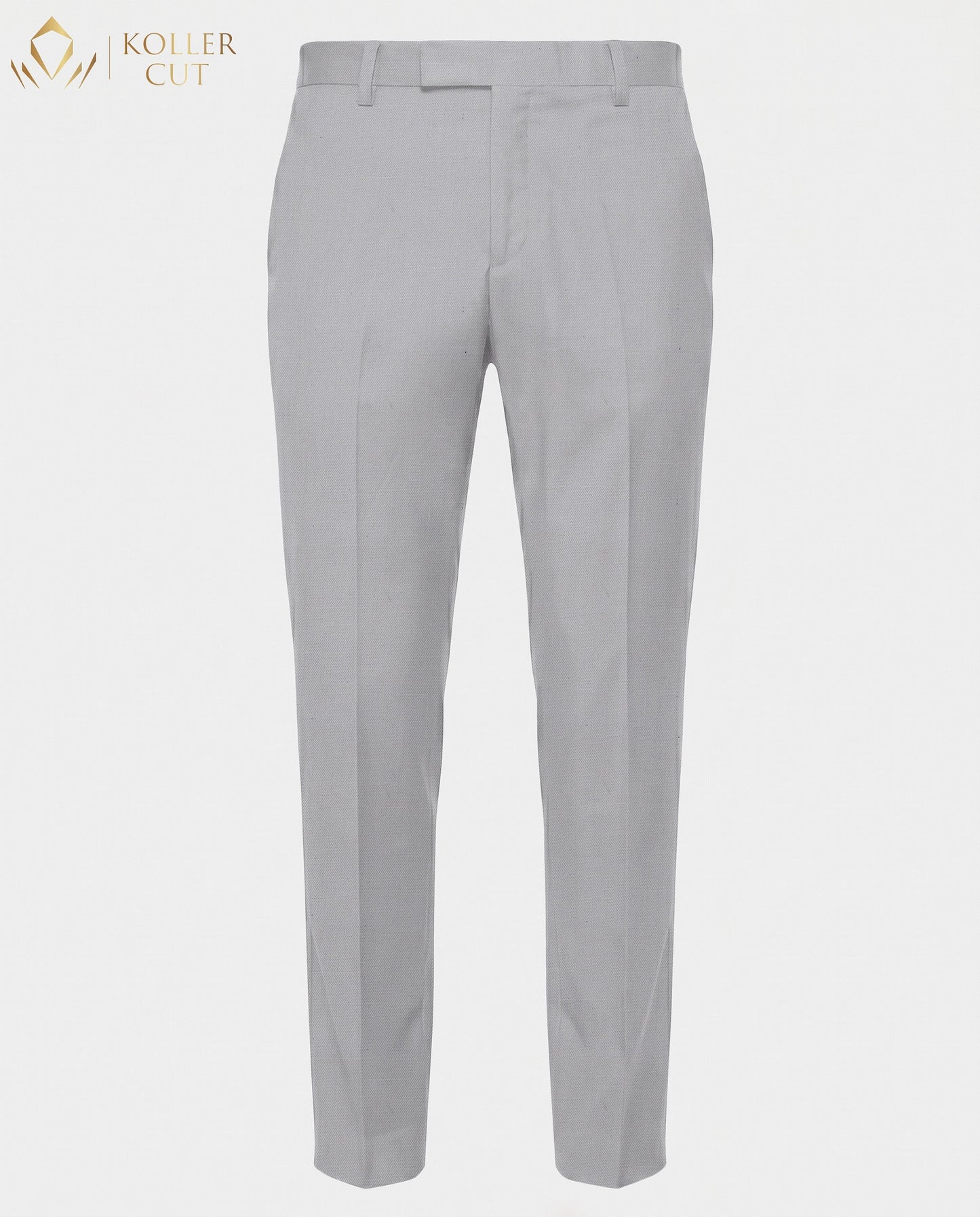 Silver Gray Wool Rich Slight Stretch Pant