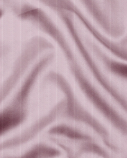 Valerian Pink Chevron Stripes 2 ply Cotton Shirt  