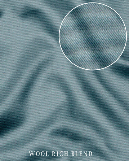 Nile Blue Wool Rich Slight Stretch Pant