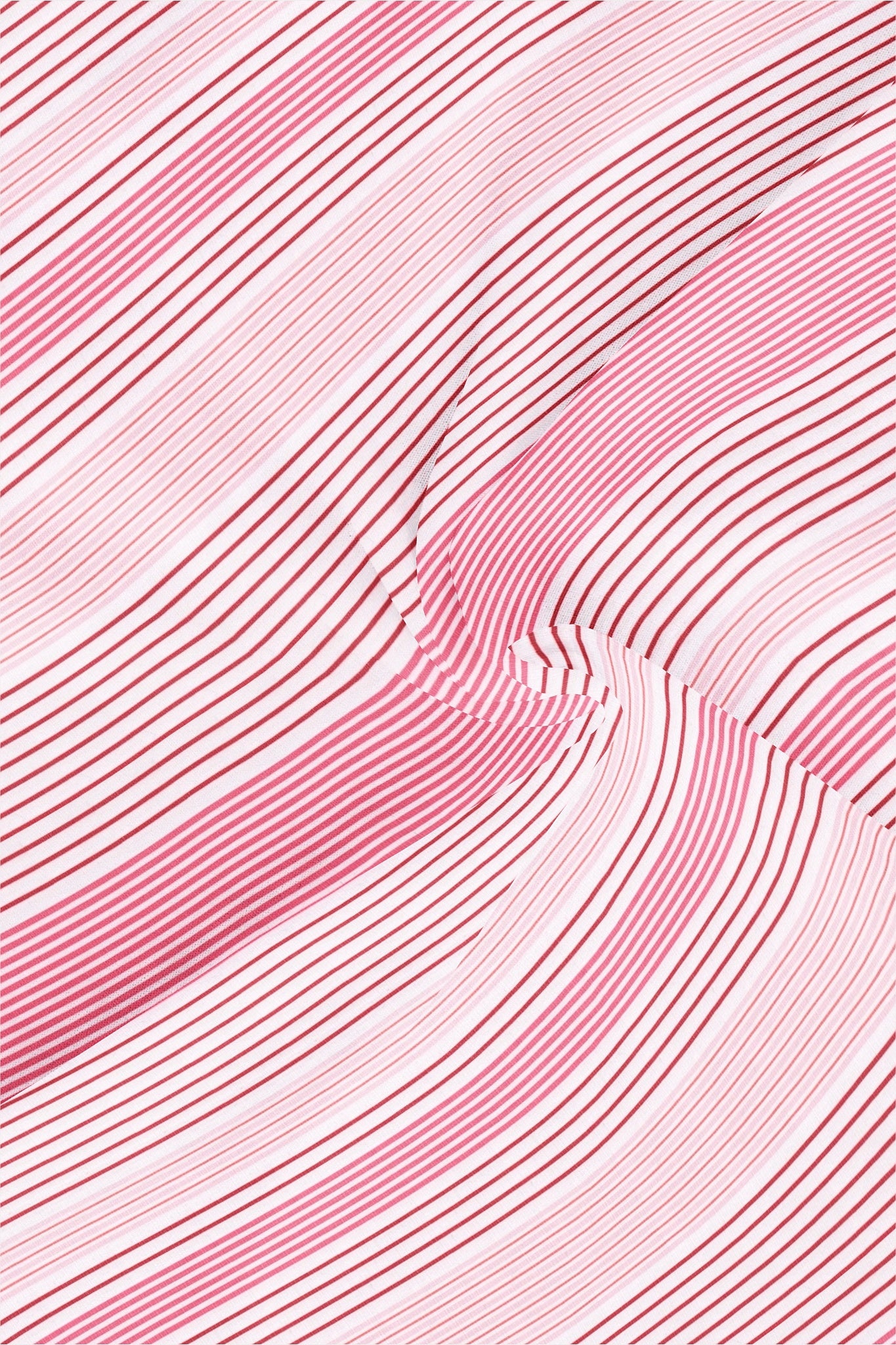 White with Begonia Pink and Poinsettia Red Multitrack Stripes Cotton Shirt