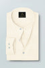 Beige Mandarin Collar Luxurious Linen Shirt