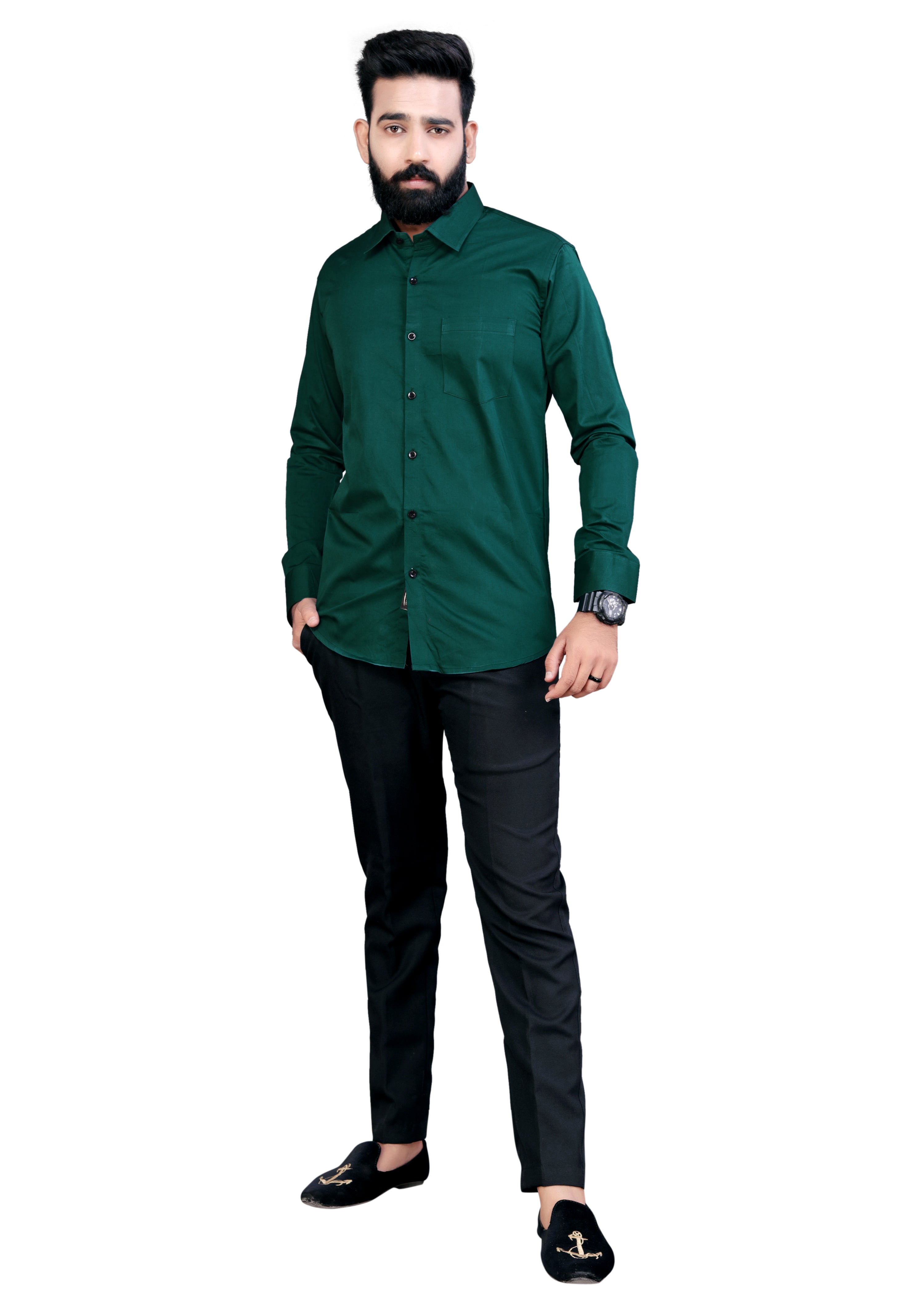 dark firozi colour shirt