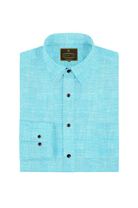 Arctic Blue Men's Luxurious Linen Shirt