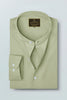 Artichoke Green Mandarin Men's Collar Giza Cotton Shirt - Custom Shirts in Hyderabad India