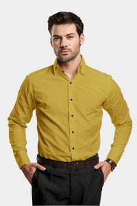 Mustard Yellow Cotton Linen Shirt