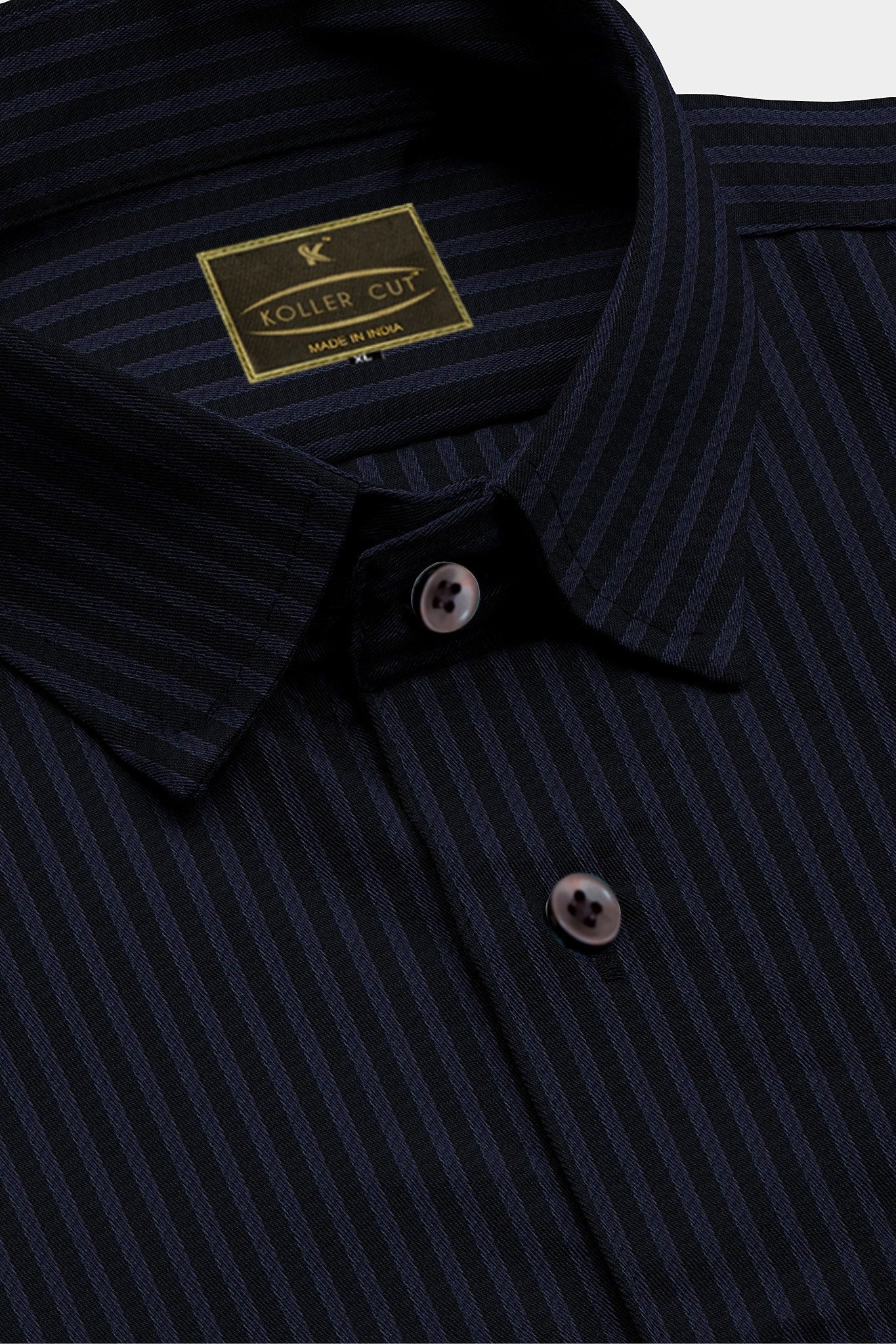 Mens black pinstripe dress clearance shirt