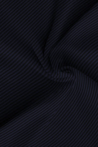 Jet Black and Metallic Blue Stripes Men's Cotton Shirt