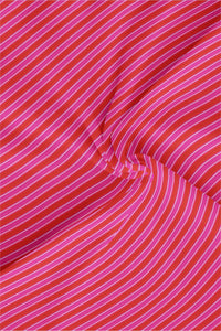 Raspberry Red and Fuchsia Pink Double Stripes Cotton Shirt